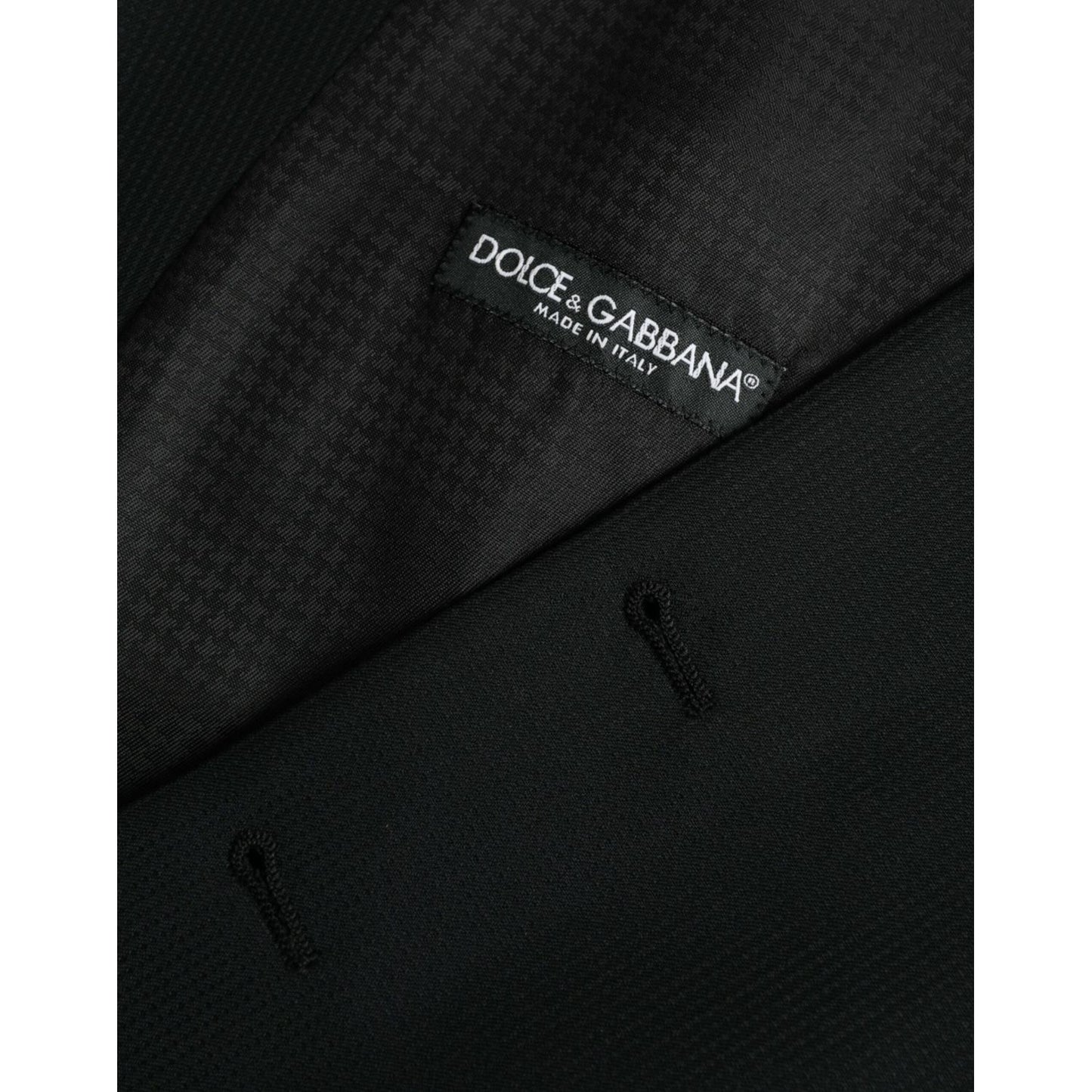 Dolce & Gabbana Black Wool Waistcoat Dress Formal Vest black-wool-waistcoat-dress-formal-vest-2