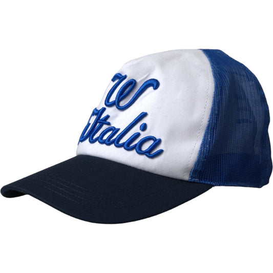 Blue White Black Italia Mesh Baseball Hat