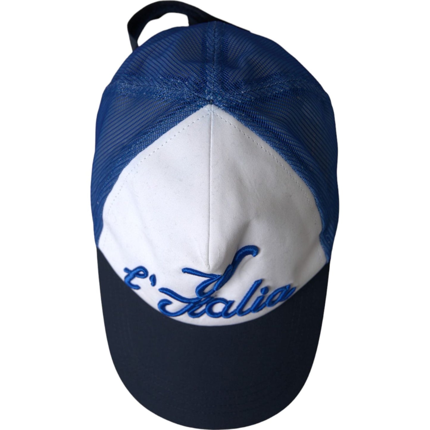 Blue White Black Italia Mesh Baseball Hat