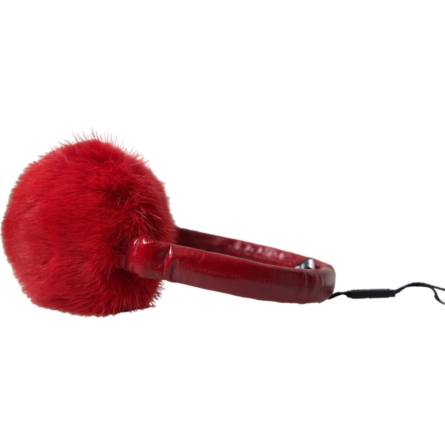 Dolce & Gabbana Red Mink Fur Elegance Ear Muffs red-mink-fur-elegance-ear-muffs