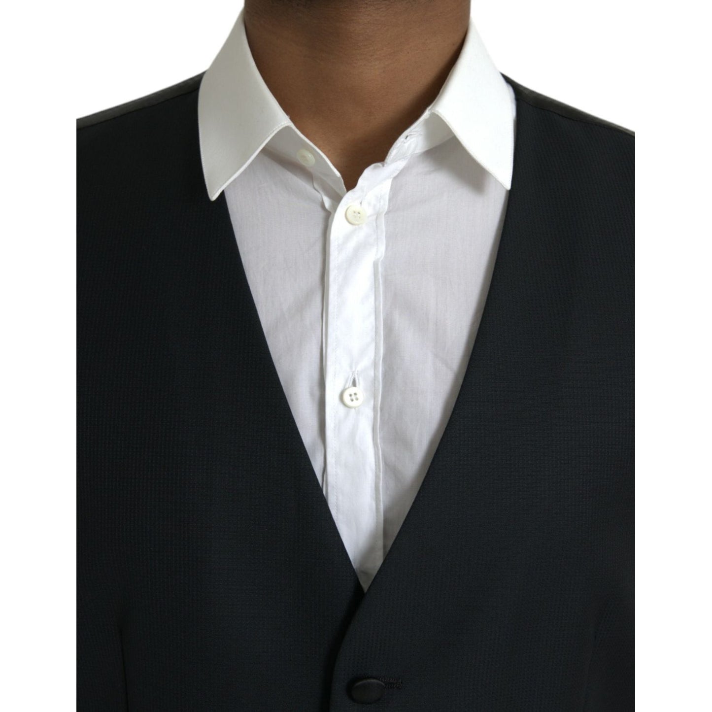 Dolce & Gabbana Black Wool Waistcoat Dress Formal Vest black-wool-waistcoat-dress-formal-vest-1