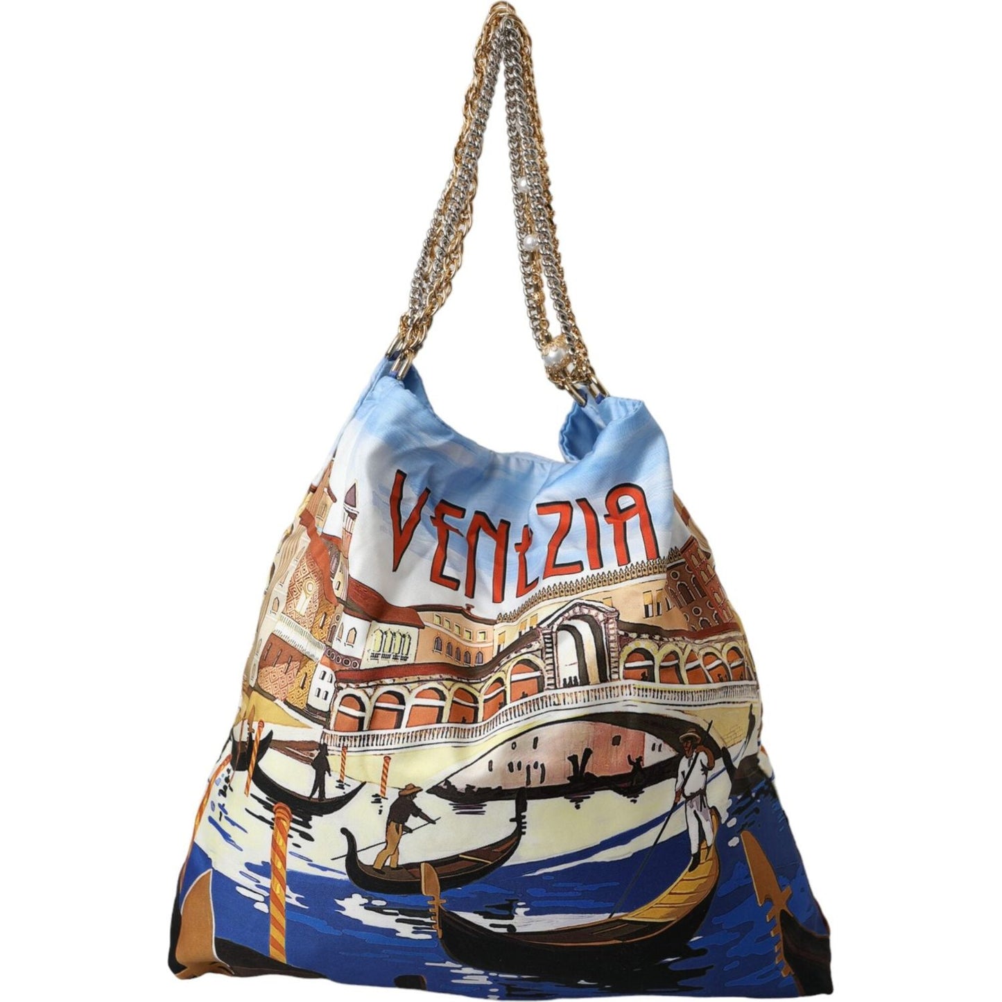 Multicolor Venezia Canvas Women Shopping Tote Bag