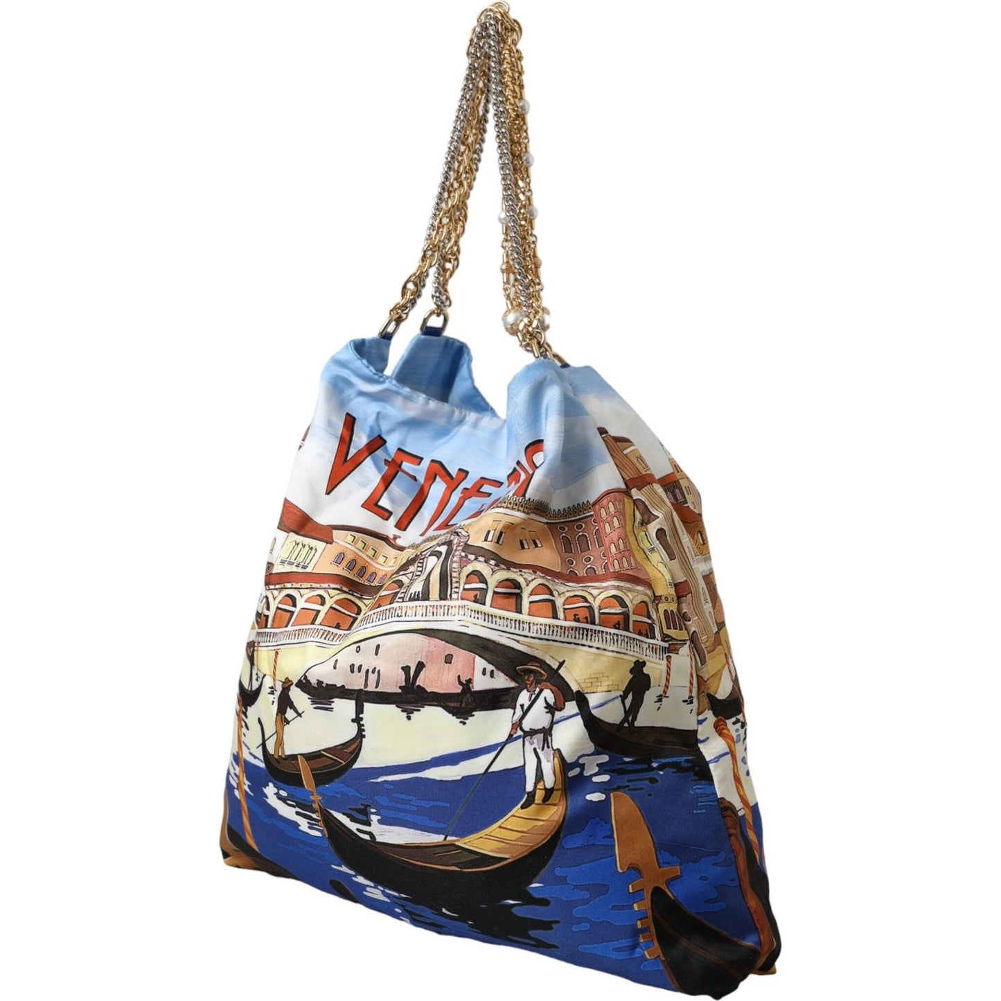 Multicolor Venezia Canvas Women Shopping Tote Bag