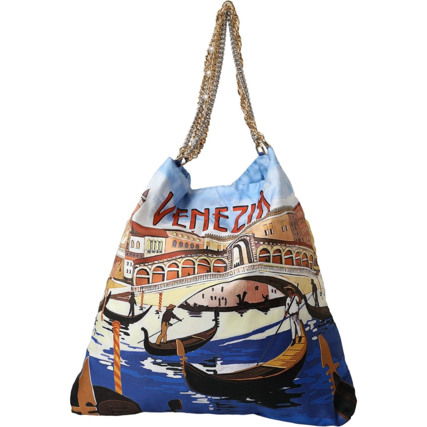 Multicolor Venezia Canvas Women Shopping Tote Bag
