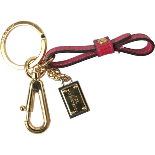 Dolce & Gabbana Stunning Red Leather Keychain stunning-red-leather-keychain