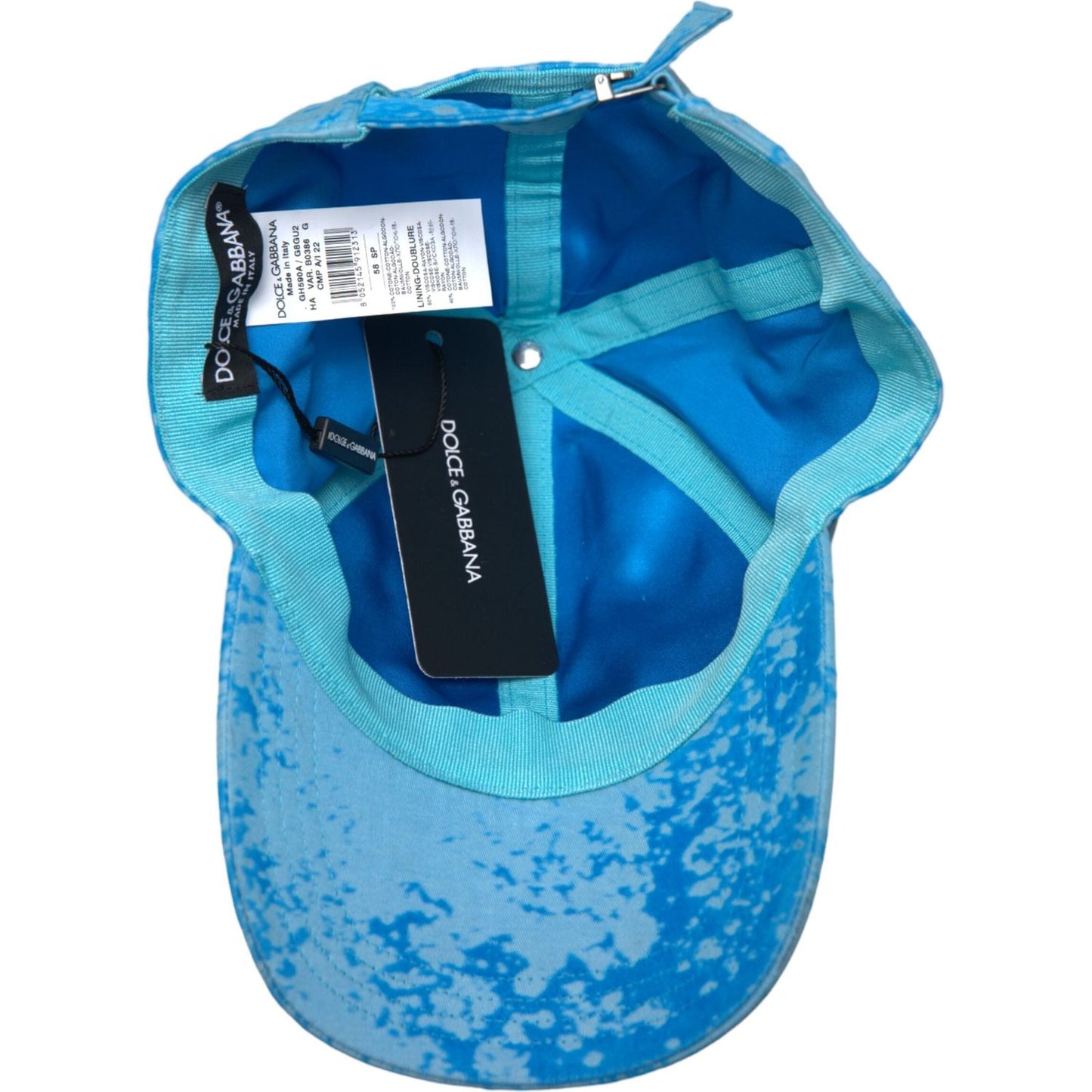 Light Blue Color Splash Baseball Hat Men