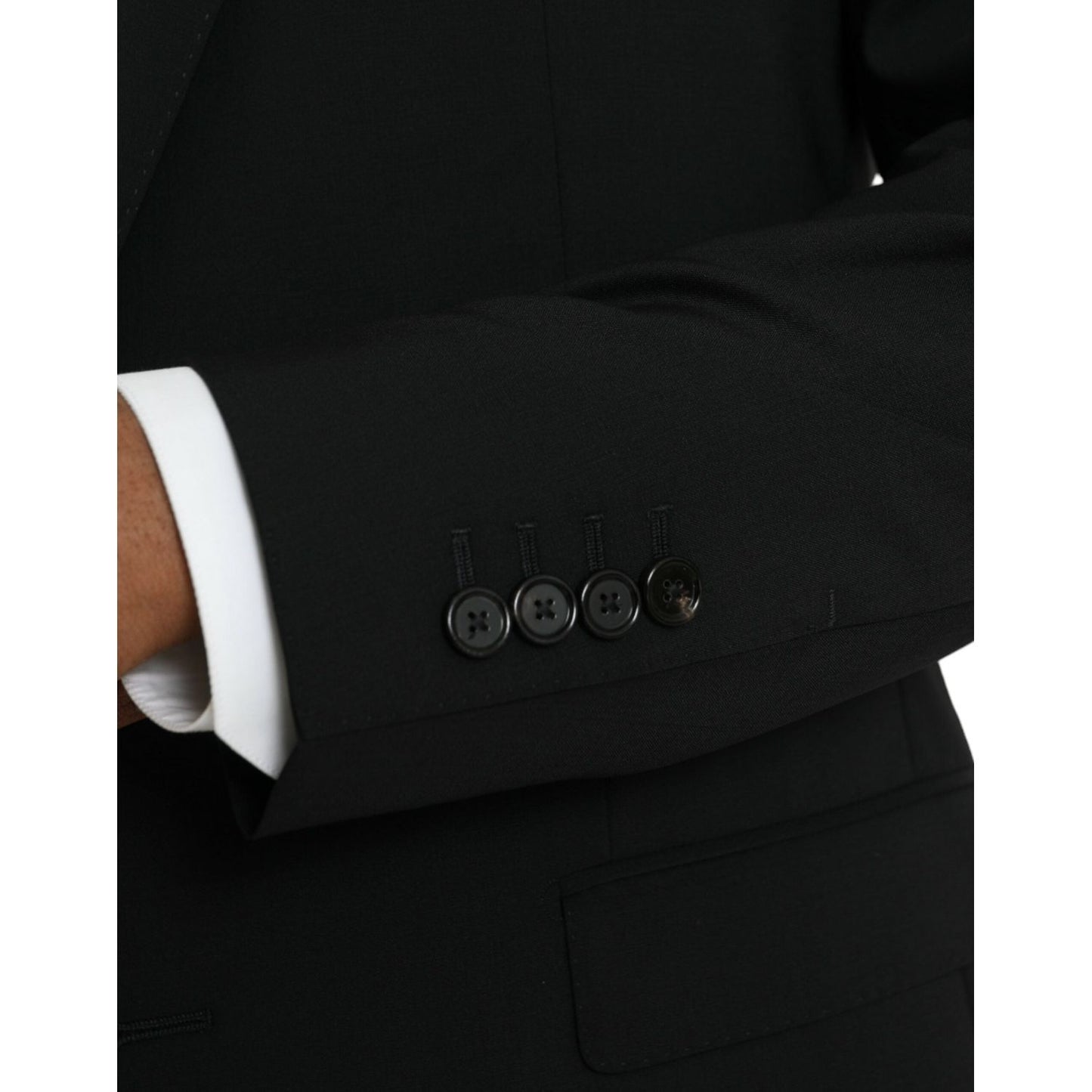 Dolce & Gabbana Black Wool MARTINI Formal 2 Piece Suit black-wool-martini-formal-2-piece-suit