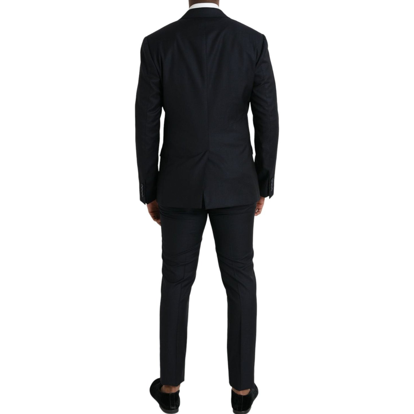 Dolce & Gabbana Dark Blue Wool NAPOLI Formal 2 Piece Suit dark-blue-wool-napoli-formal-2-piece-suit
