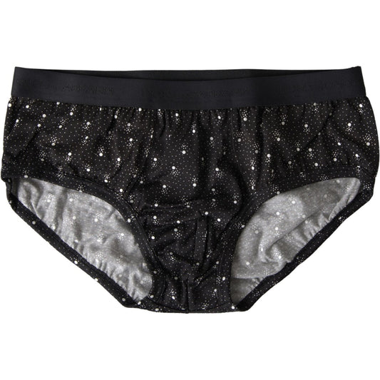 Dolce & Gabbana Elegant Black Dotted Brief with Comfort Fit black-dotted-cotton-brandon-briefs-underwear