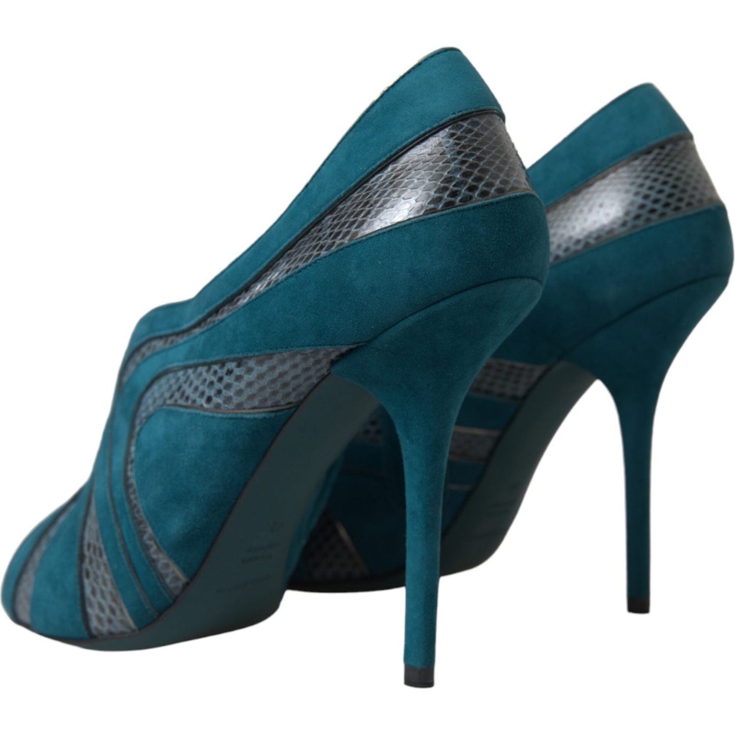 Dolce & Gabbana Teal Suede Peep Toe Heels Pumps teal-suede-leather-peep-toe-heels-pumps-shoes 465A2709-BG-scaled-6da5d02d-c88.jpg