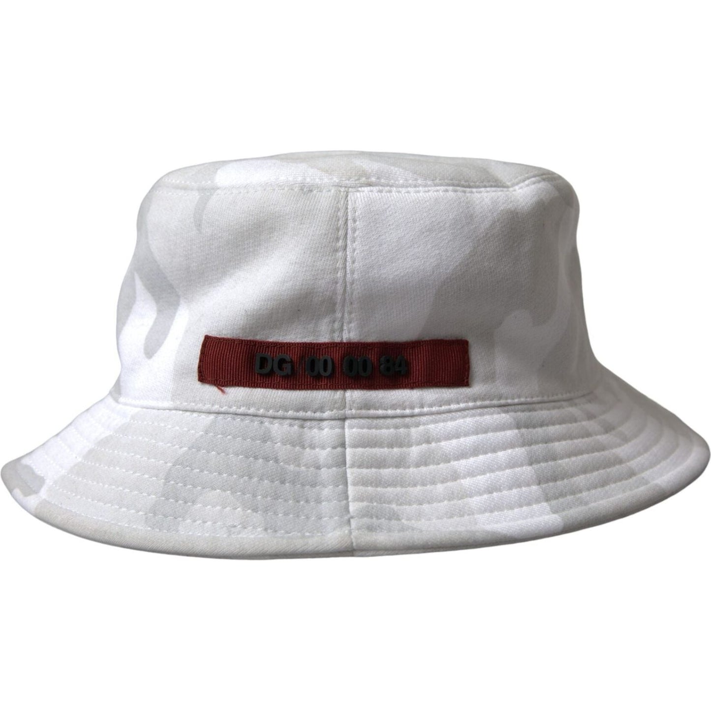 White Camouflage Cotton Bucket Hat Men