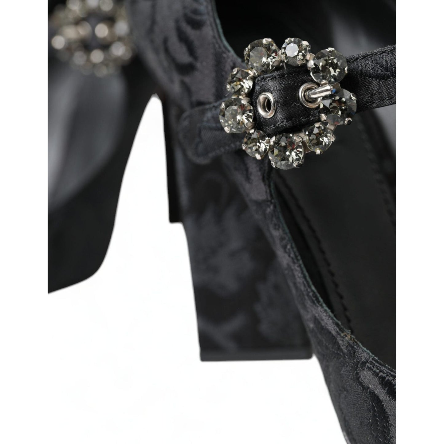 Dolce & Gabbana Chic Black Brocade Mary Janes Pumps black-brocade-mary-janes-heels-pumps-shoes