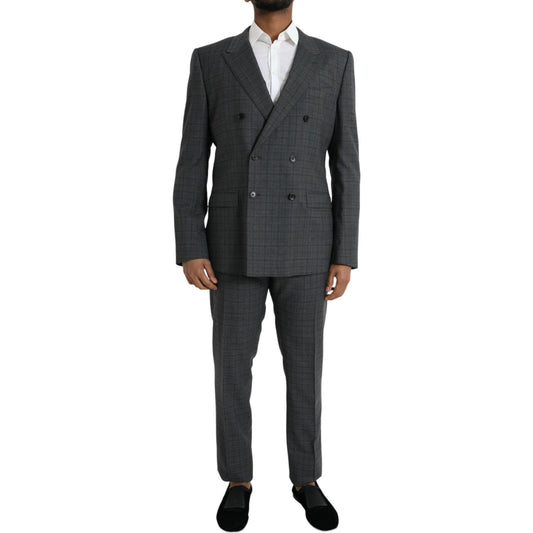 Dolce & GabbanaGray Plaid Wool MARTINI Formal 2 Piece SuitMcRichard Designer Brands£1189.00