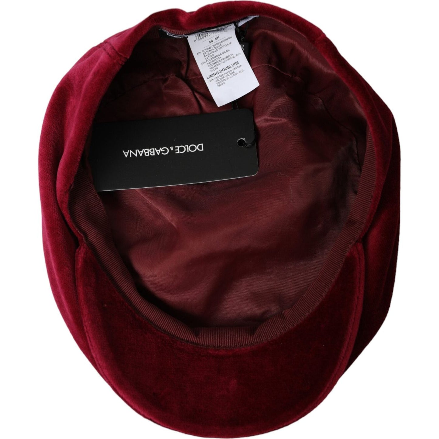 Maroon Velvet Cotton Newsboy Hat Men