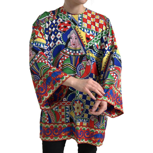 Elegant Multicolor Silk Blouse
