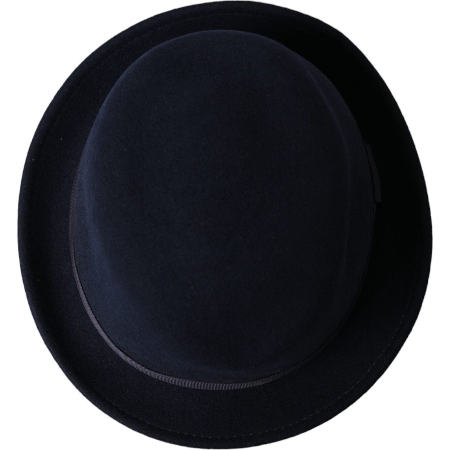 Dark Blue Wool Fedora Wide Brim Hat Men