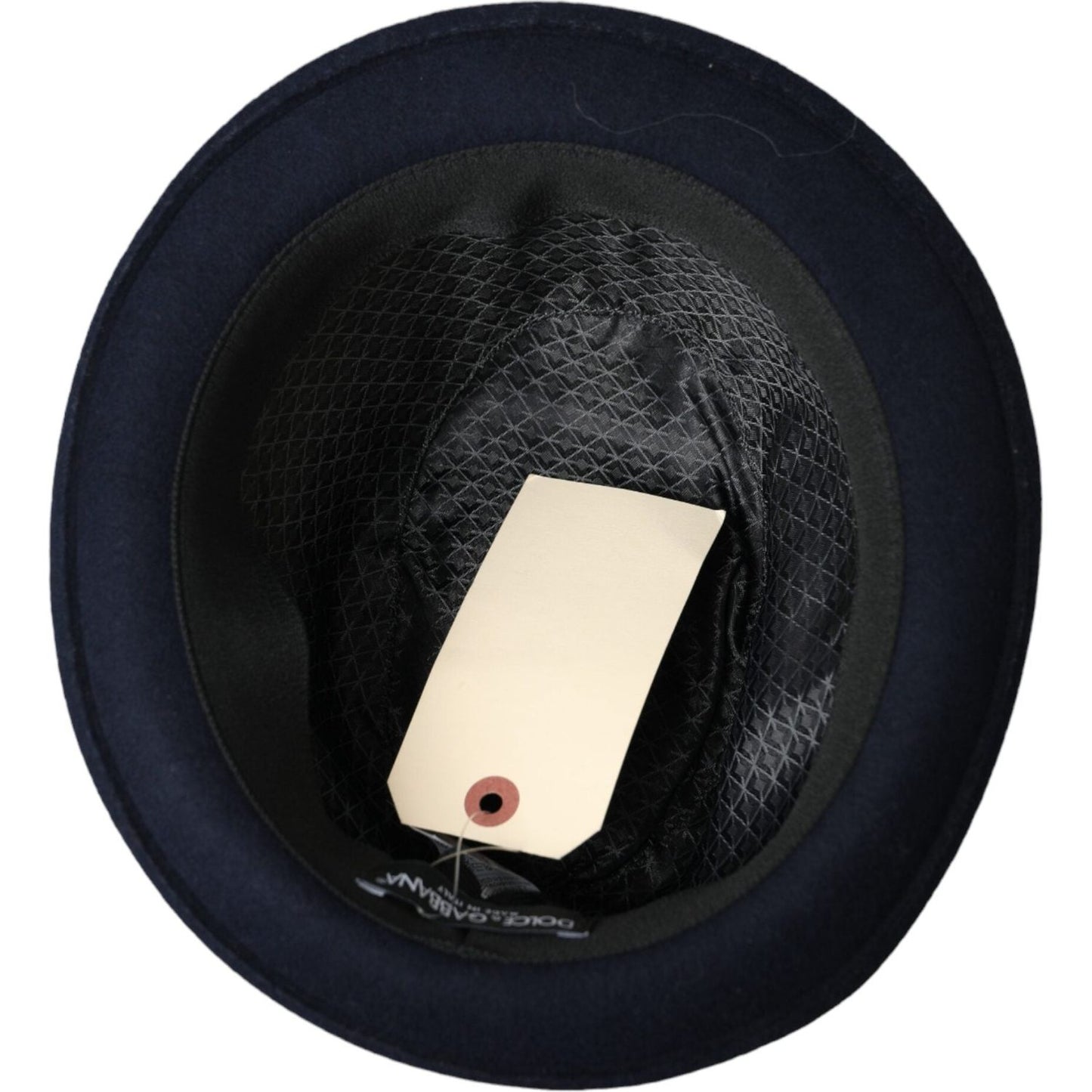 Dark Blue Wool Fedora Wide Brim Hat Men