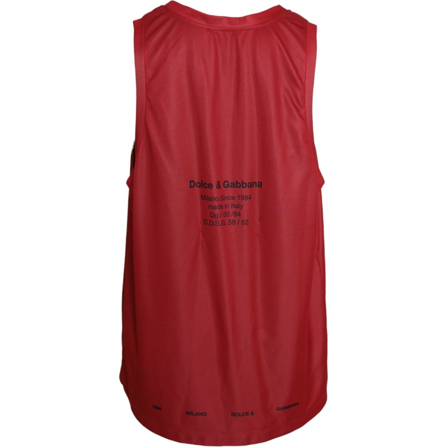 Dolce & Gabbana Red Leopard Print Sleeveless Men Tank T-shirt red-leopard-print-sleeveless-men-tank-t-shirt