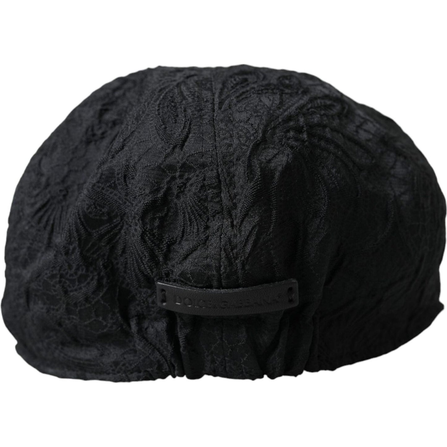 Black Floral Brocade Newsboy Hat Men