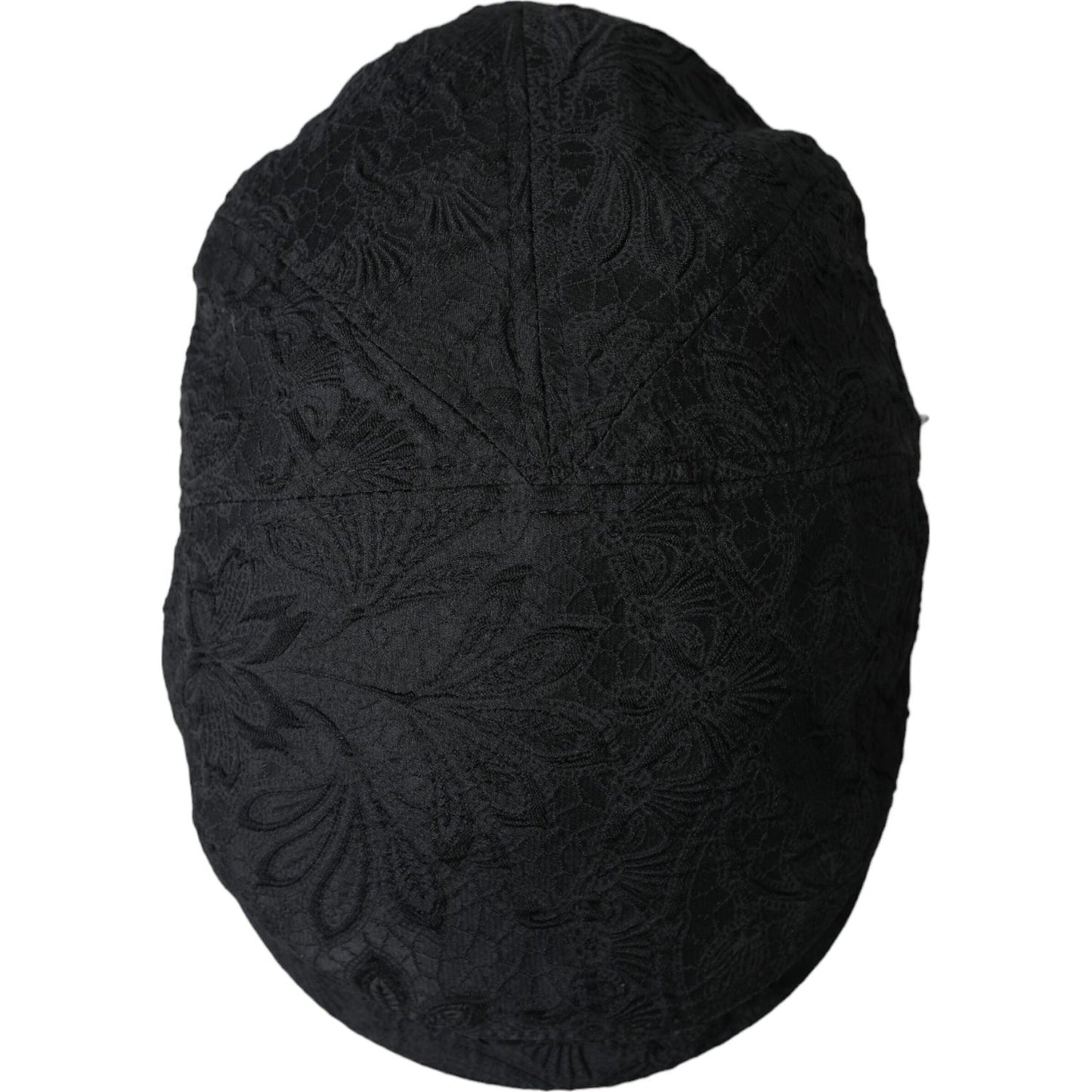 Black Floral Brocade Newsboy Hat Men