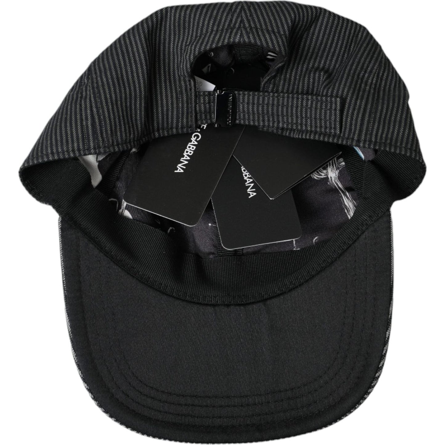 Black Cotton Embellished Baseball Hat Men