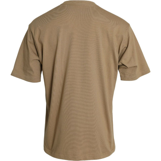 Balenciaga Brown Cotton Symbolic Jersey Vintage Crew Neck T-shirt brown-cotton-symbolic-jersey-vintage-crew-neck-t-shirt