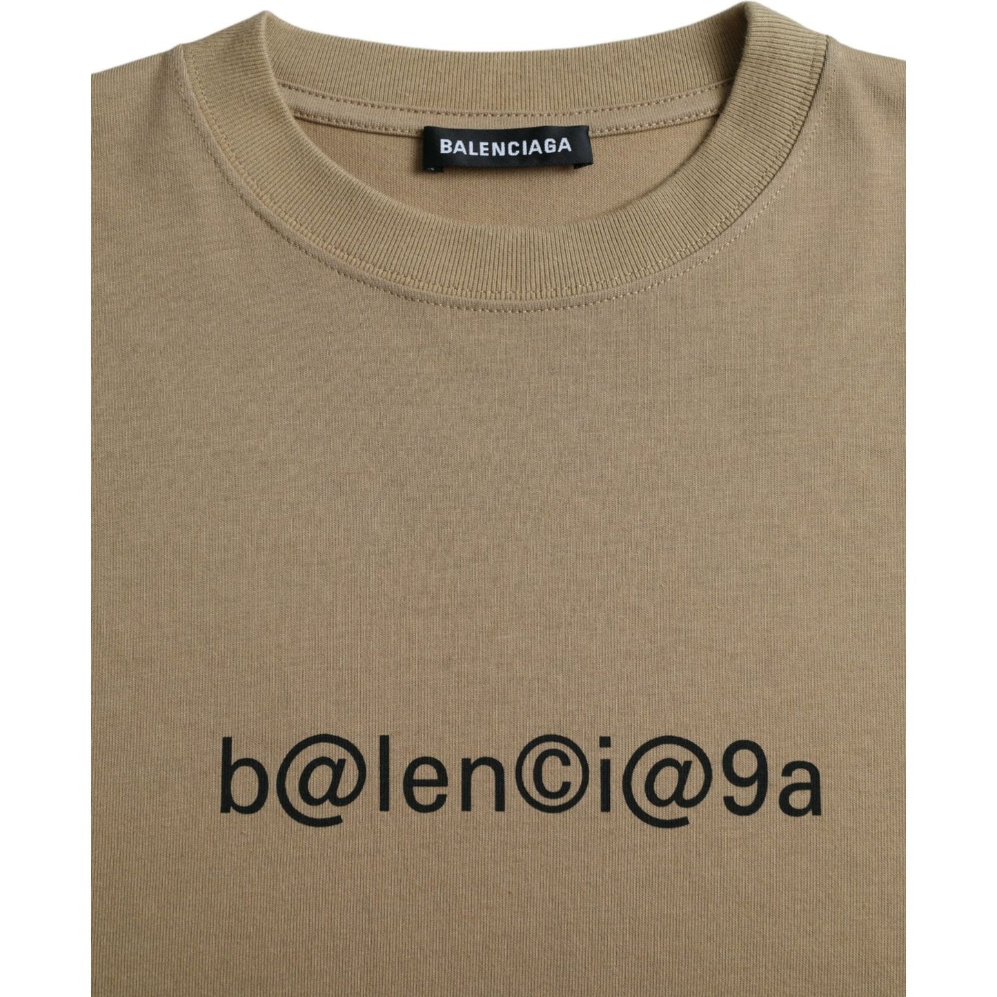 Balenciaga Brown Cotton Symbolic Jersey Vintage Crew Neck T-shirt brown-cotton-symbolic-jersey-vintage-crew-neck-t-shirt