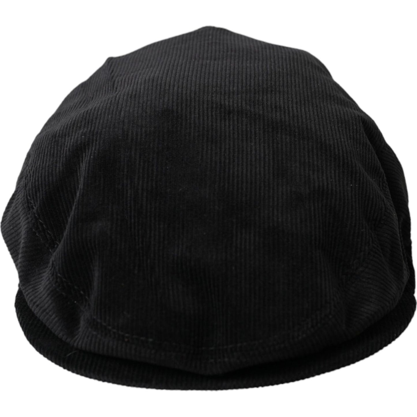 Black Corduroy Crown Newsboy Hat Men