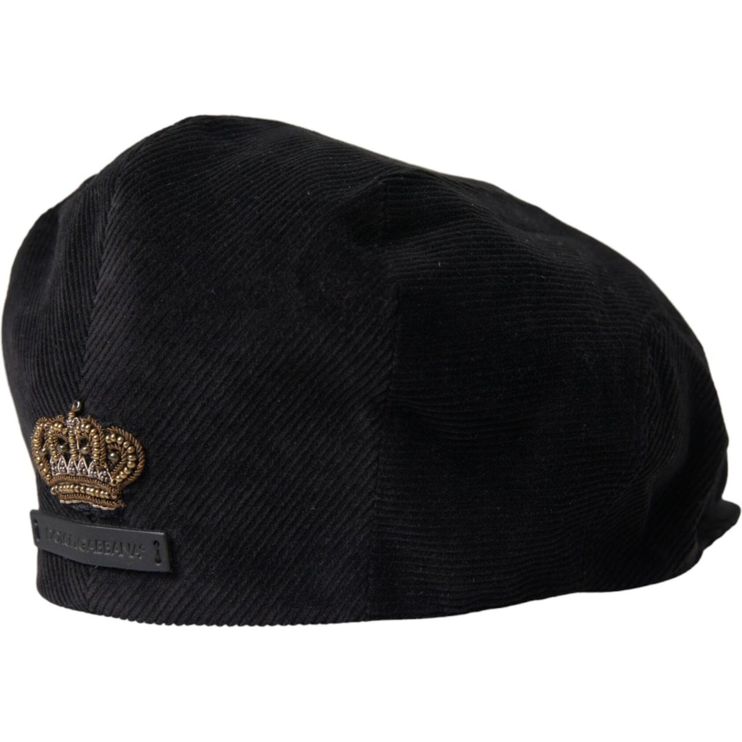 Black Corduroy Crown Newsboy Hat Men