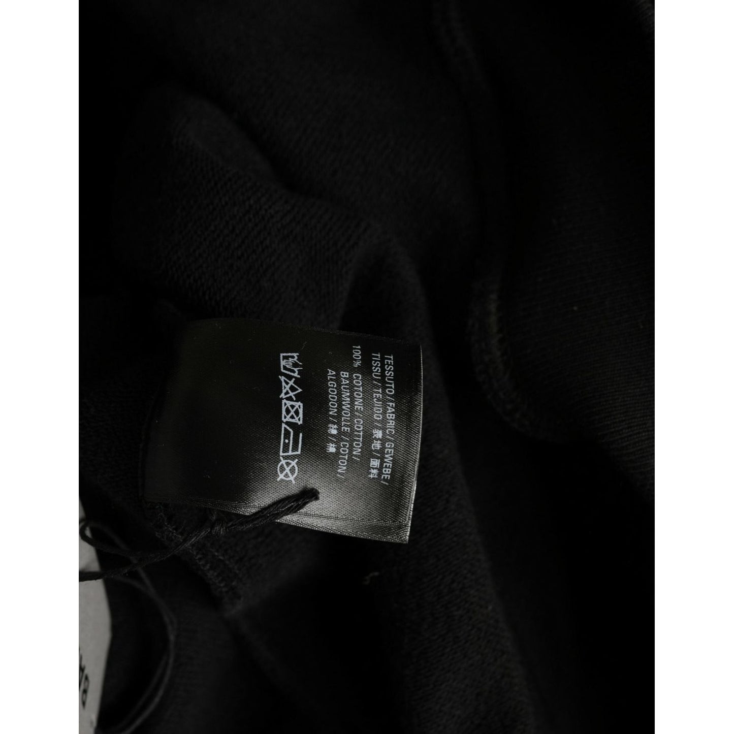 Balenciaga Black Cotton CREW Hooded Pullover Sweatshirt Sweater black-cotton-crew-hooded-pullover-sweatshirt-sweater