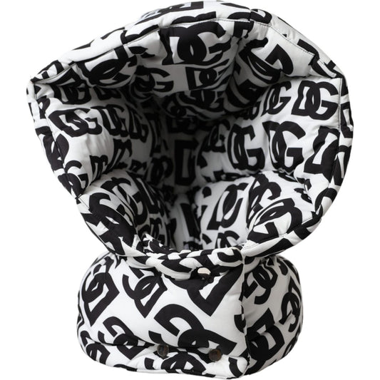 White Logo Whole Head Wrap Hat Men