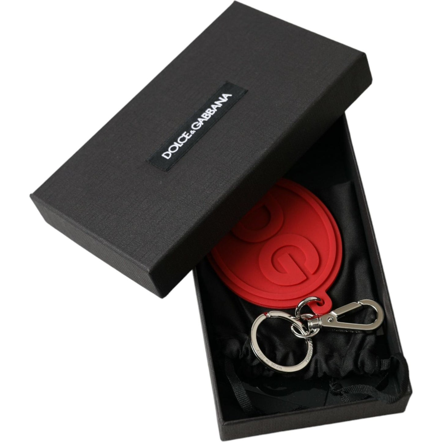 Dolce & Gabbana | Elegant Red Trifold Key Holder Case| McRichard Designer Brands   