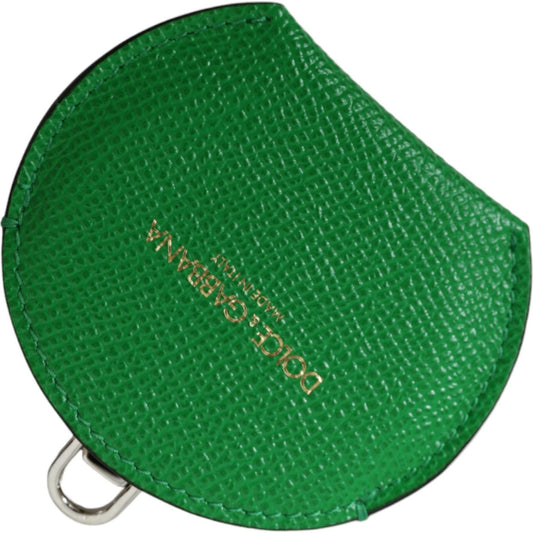 Dolce & Gabbana Emerald Leather Hand Mirror Holder emerald-leather-hand-mirror-holder