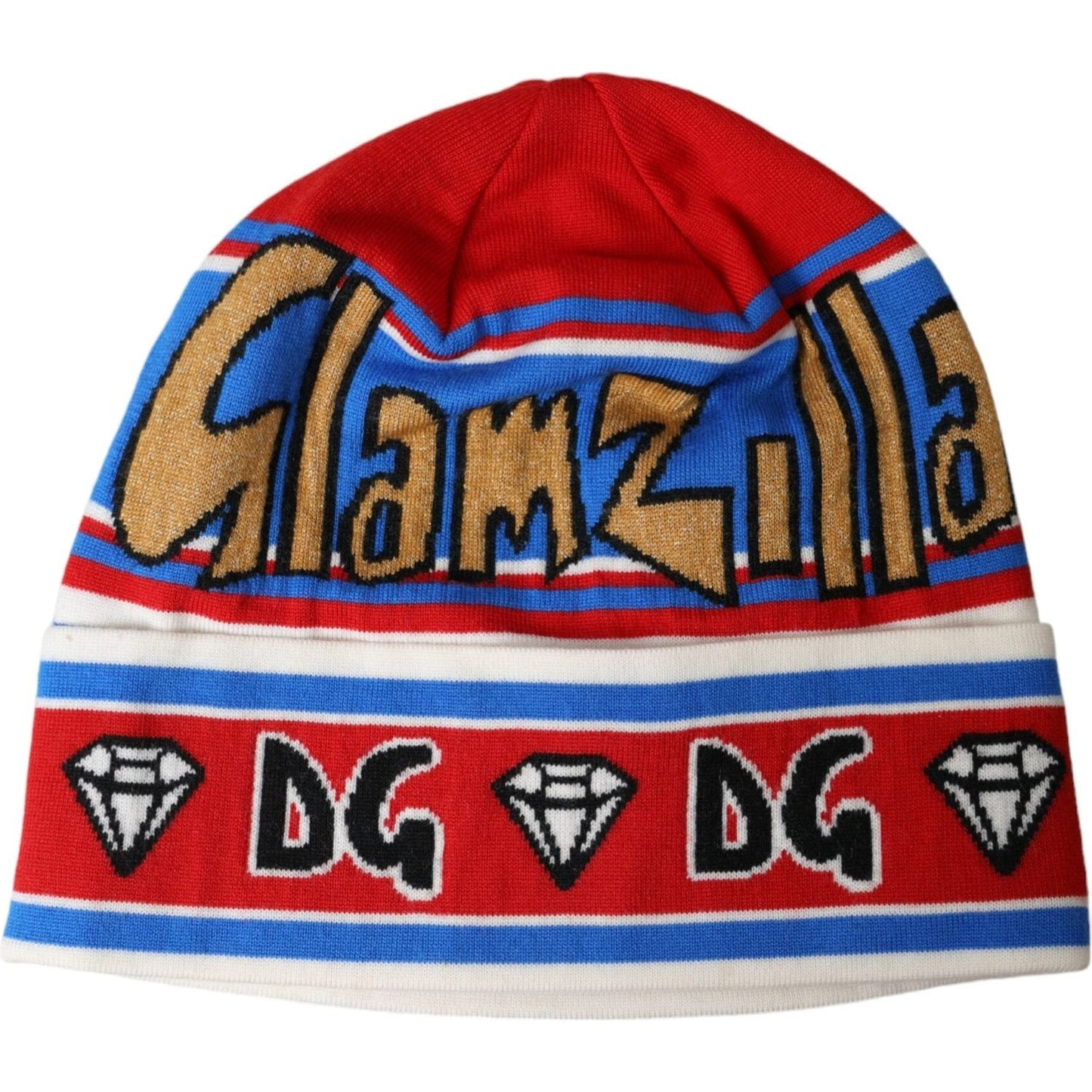 Multicolor DG King Print Winter Beanie Hat
