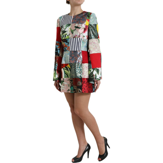 Dolce & Gabbana Floral Jacquard Mini Shift Dress Masterpiece floral-jacquard-mini-shift-dress-masterpiece