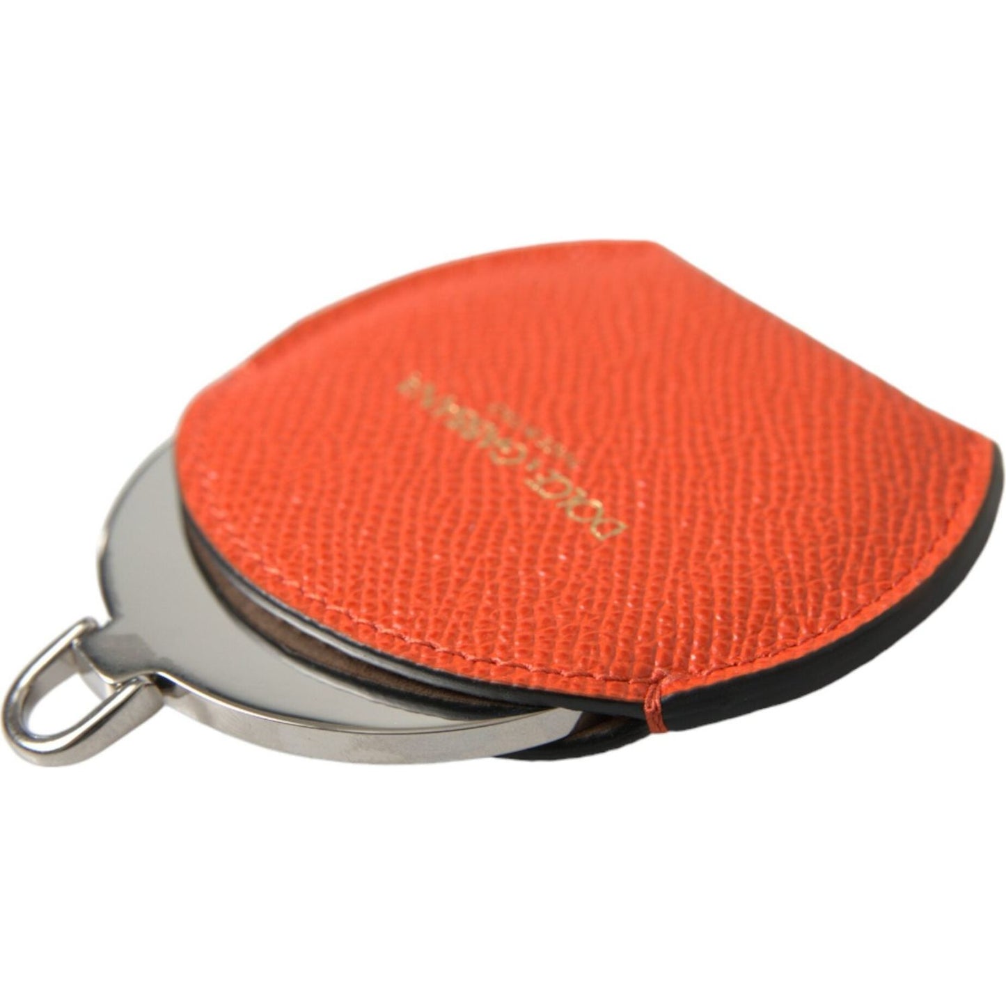 Dolce & Gabbana Elegant Orange Leather Mirror Holder elegant-orange-leather-mirror-holder