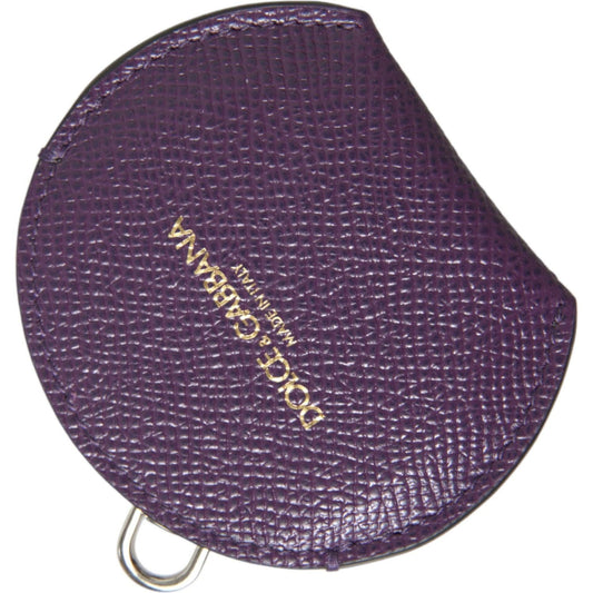 Dolce & Gabbana Elegant Purple Leather Mirror Holder elegant-purple-leather-mirror-holder