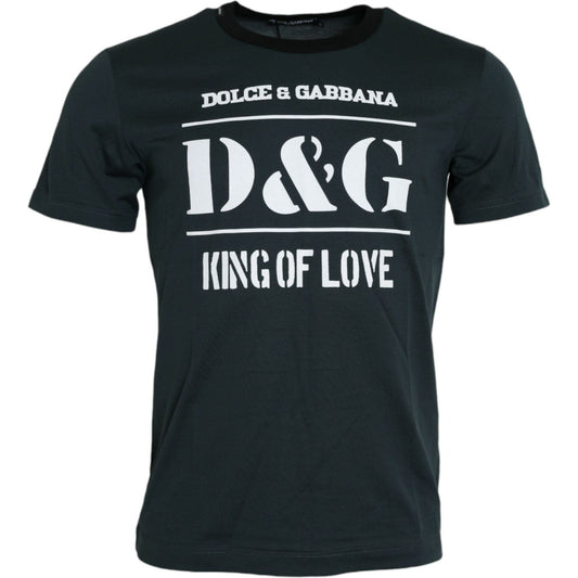 Dolce & GabbanaBlue Logo Print Crewneck Short Sleeve T-shirtMcRichard Designer Brands£209.00