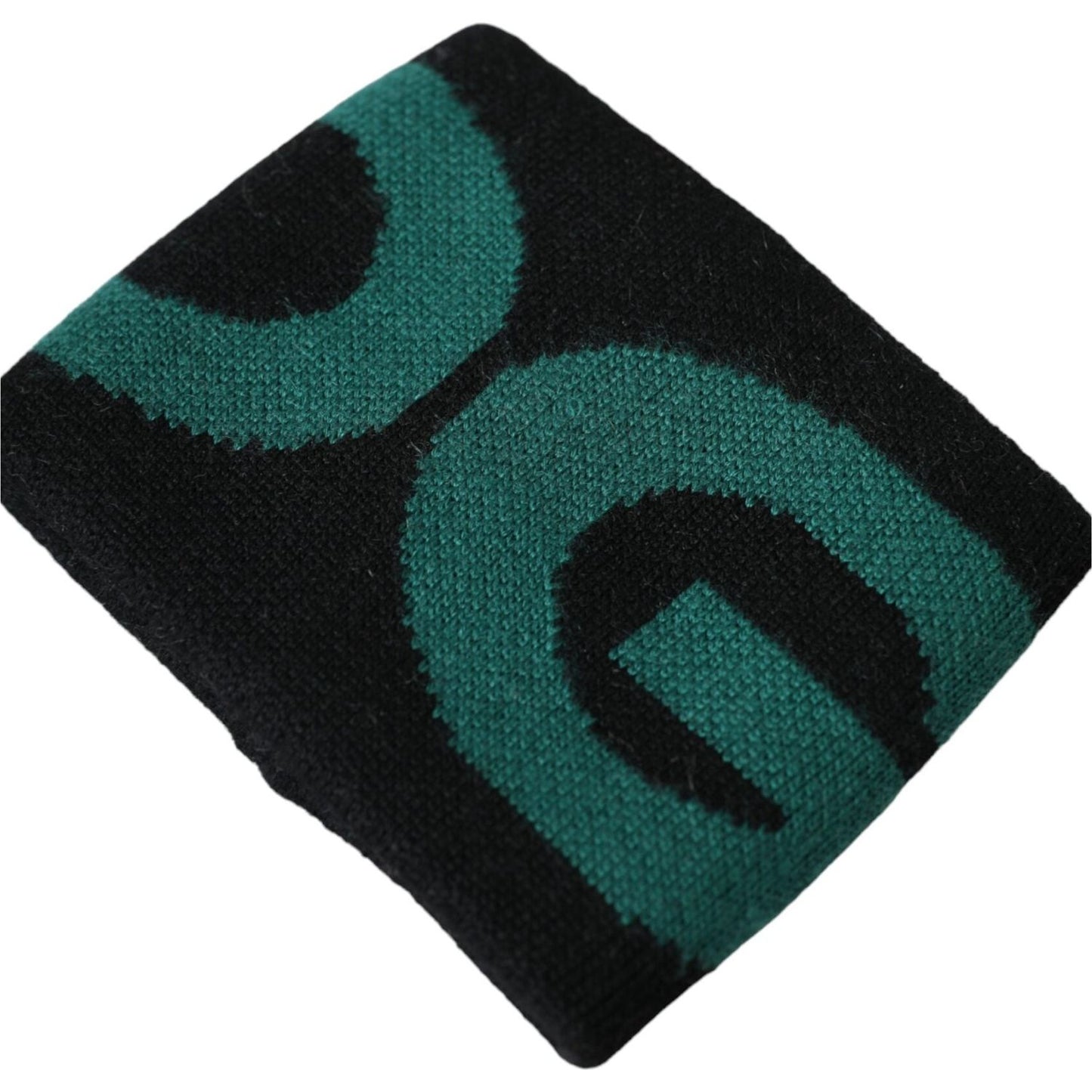 Black Green Wool Logo #DGMILLENNIALS Wristband