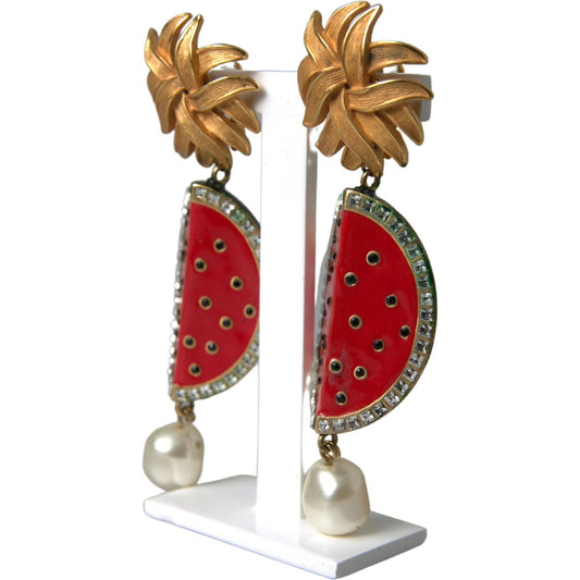 Dolce & Gabbana | Radiant Red Watermelon Clip-On Earrings| McRichard Designer Brands   
