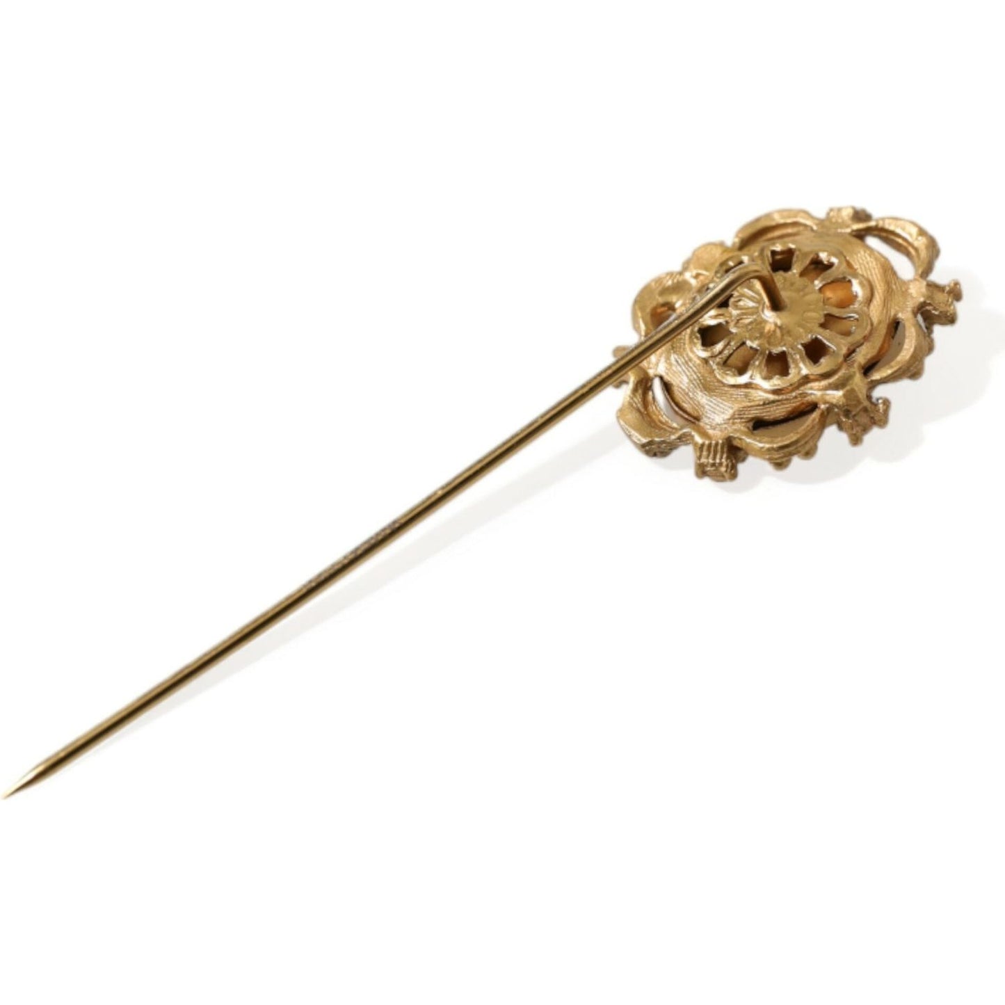 Dolce & Gabbana Elegant Gold-Tone Gemstone Pin Brooch elegant-gold-tone-gemstone-pin-brooch