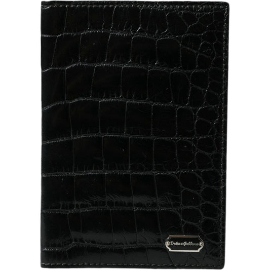 Dolce & GabbanaBlack Exotic Skin Leather Long Bifold Passport HolderMcRichard Designer Brands£1019.00