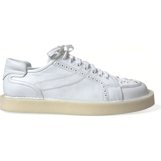 Dolce & GabbanaElegant White Calfskin Oxford SneakersMcRichard Designer Brands£479.00