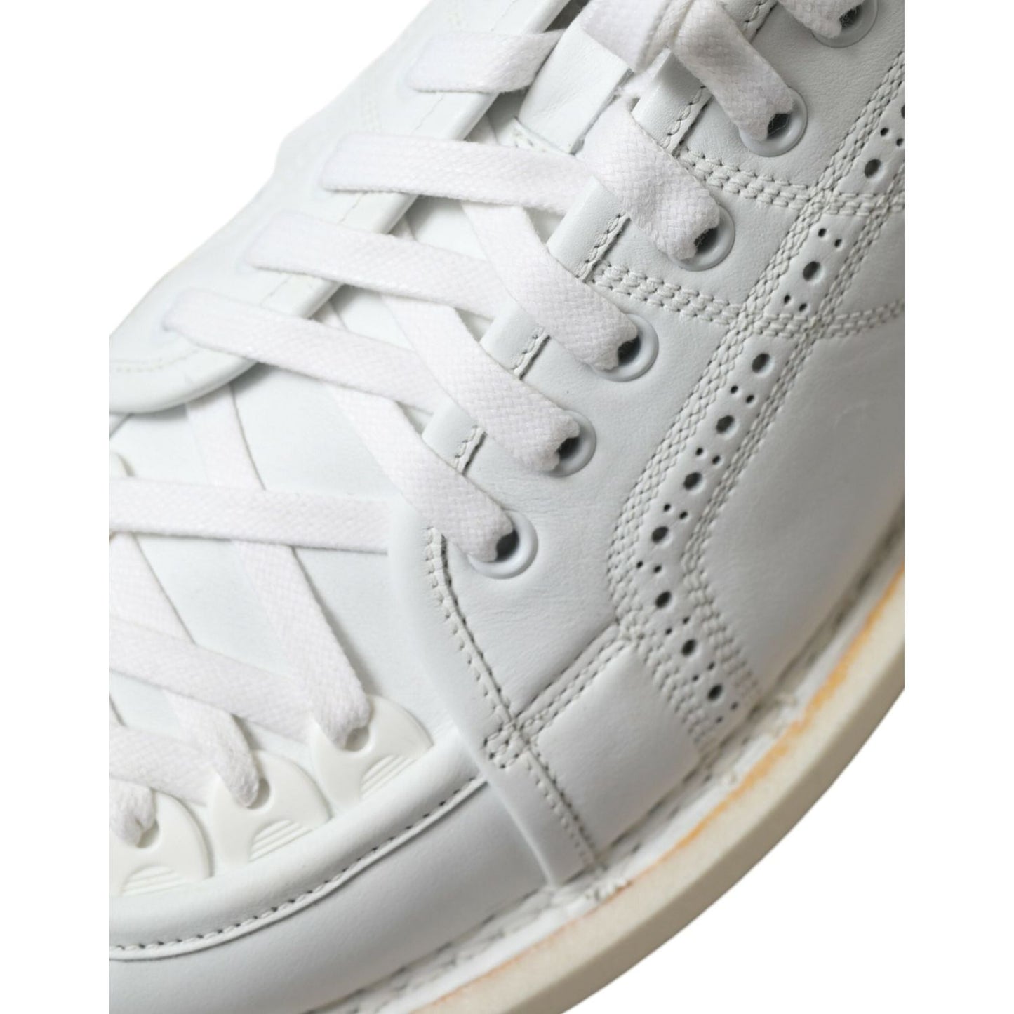 Dolce & Gabbana Elegant White Calfskin Oxford Sneakers white-leather-low-top-oxford-sneakers-shoes