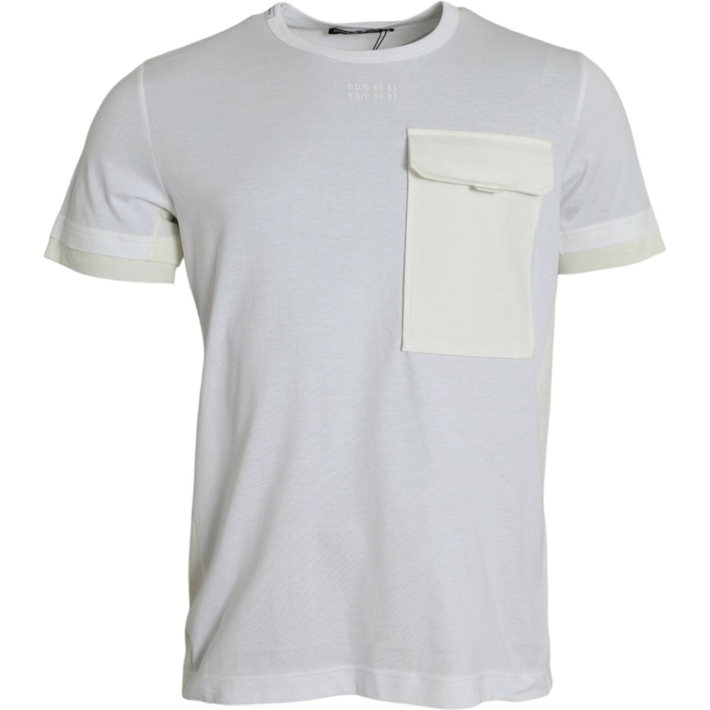 Dolce & Gabbana White Cotton Pocket Short Sleeves T-shirt white-cotton-pocket-short-sleeves-t-shirt