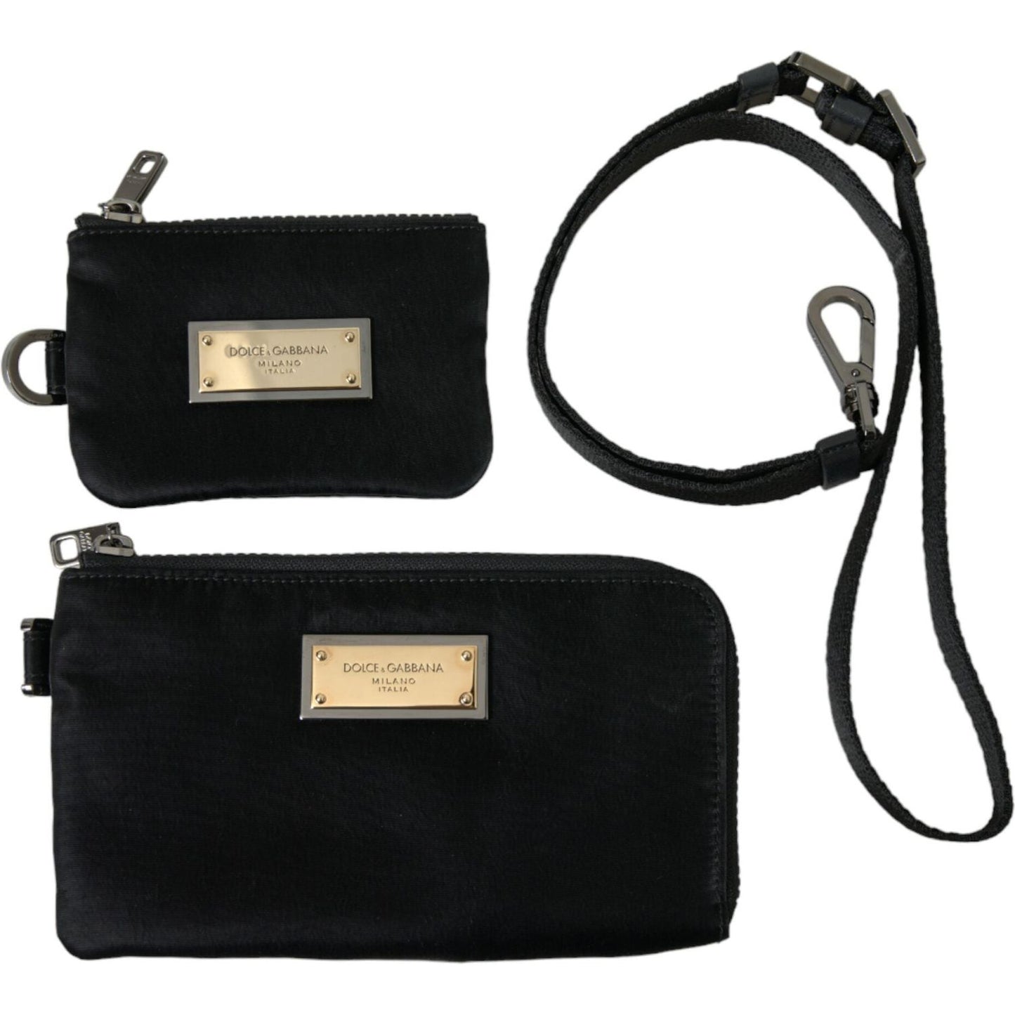 Dolce & Gabbana Elegant Black Multifunctional Leather Clutch elegant-black-multifunctional-leather-clutch