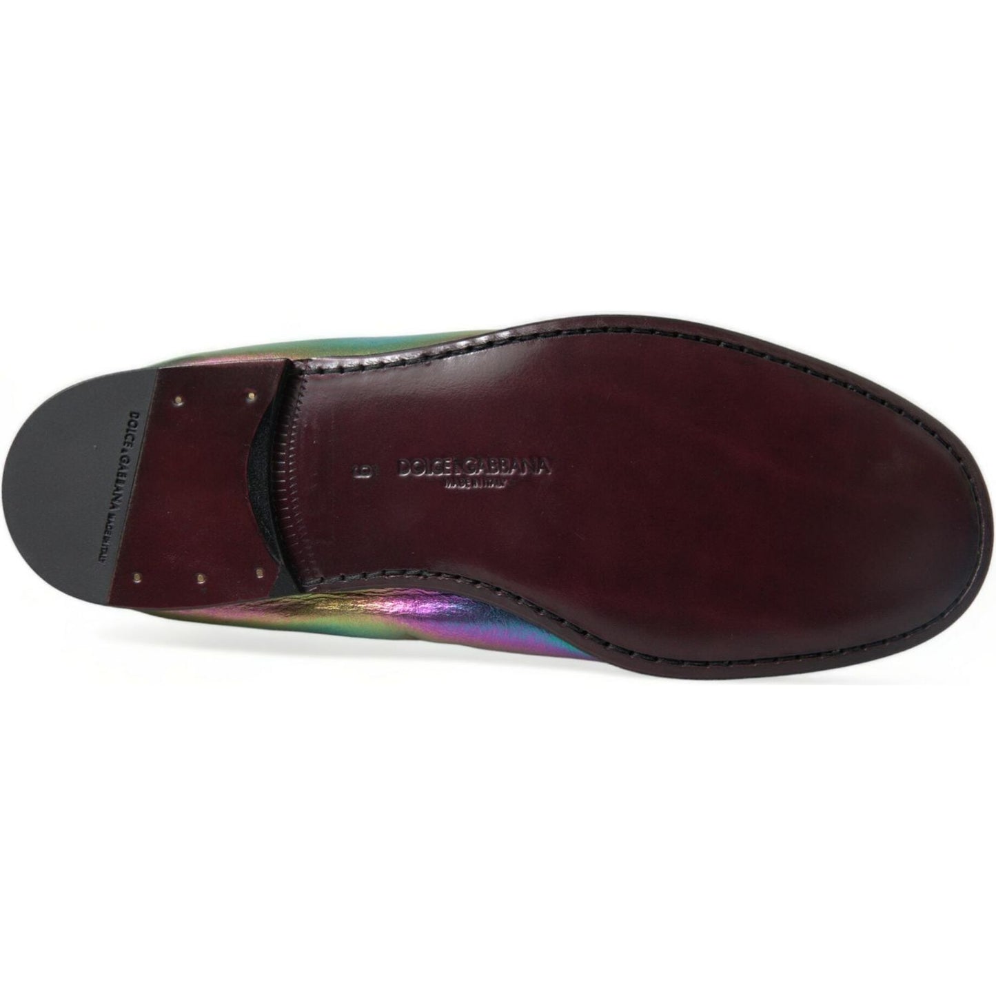 Dolce & Gabbana Elegant Iridescent Loafers for Gents multicolor-leather-dg-logo-loafer-dress-shoes