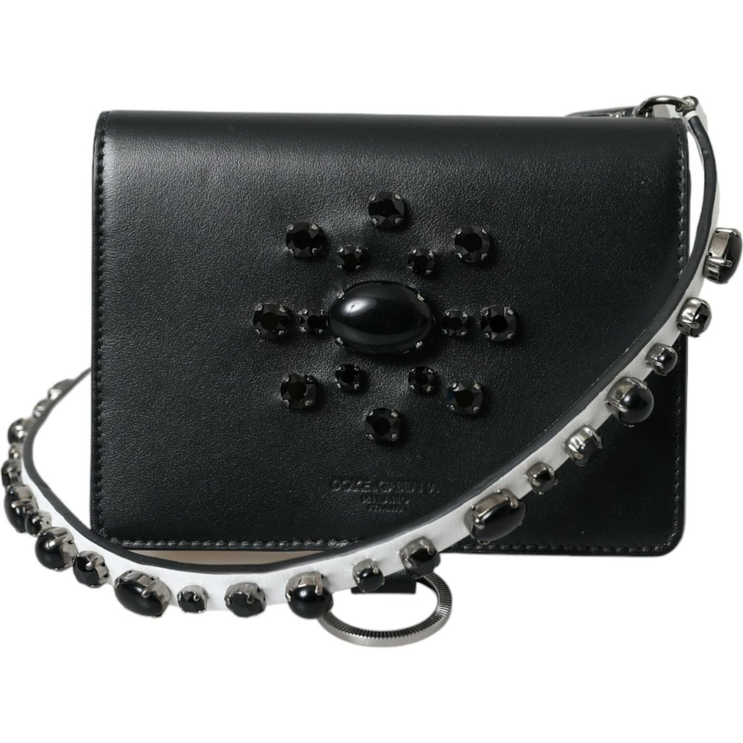 Dolce & Gabbana Elegant Crystal-Embellished Leather Card Holder elegant-crystal-embellished-leather-card-holder