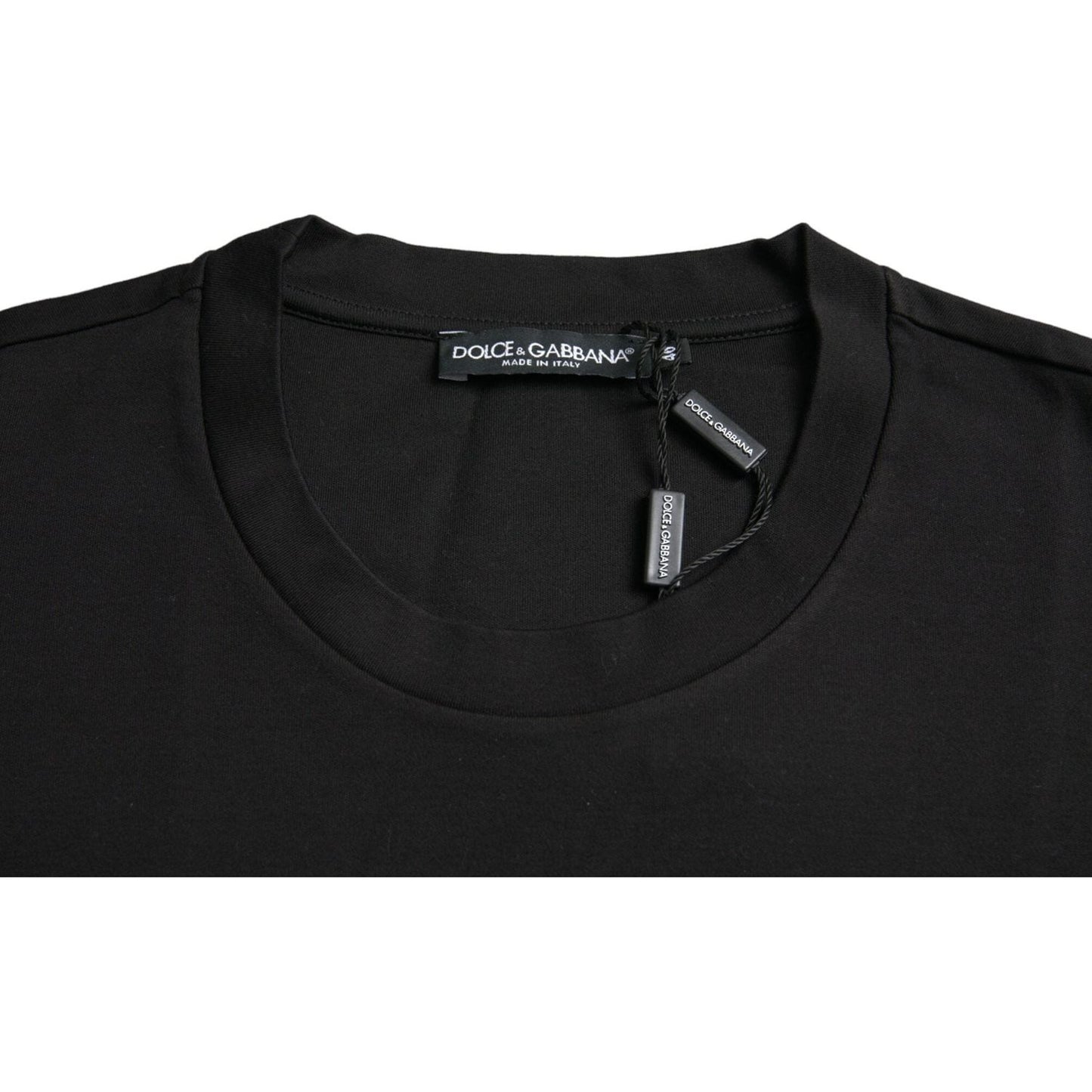 Dolce & Gabbana Black With Love Always Crew Neck Top T-shirt black-with-love-always-crew-neck-top-t-shirt
