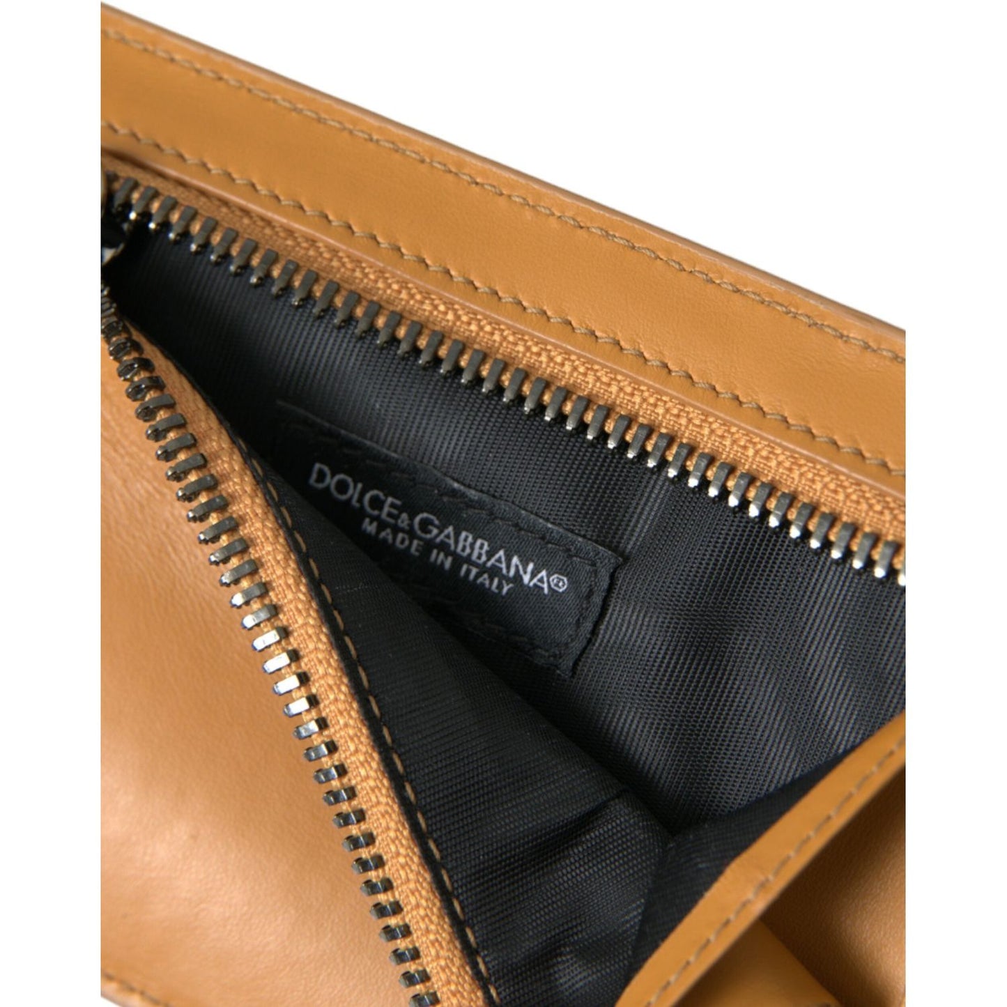 Dolce & Gabbana Elegant Orange Calf Leather Card Holder elegant-orange-calf-leather-card-holder